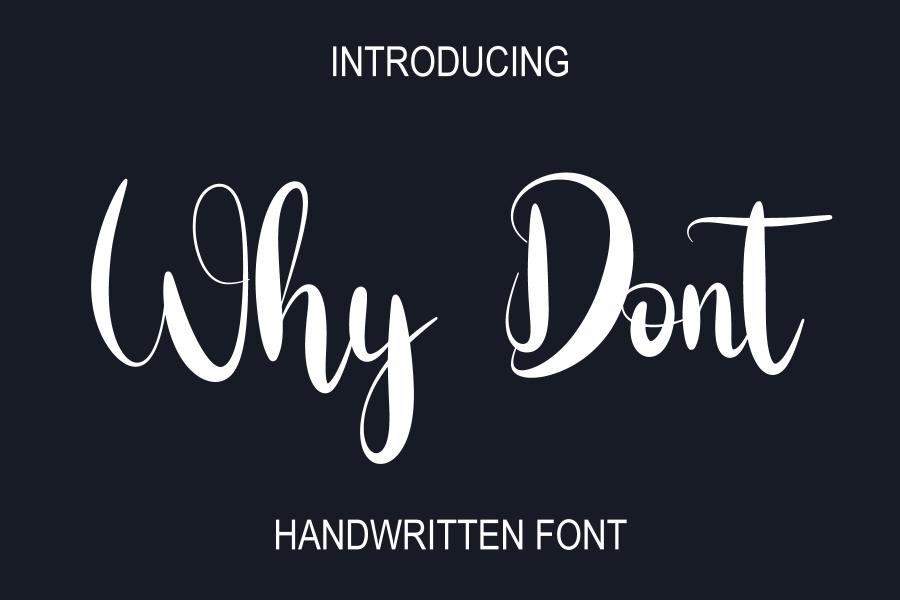 Why In Font Why Dont Font · 1001 Fonts