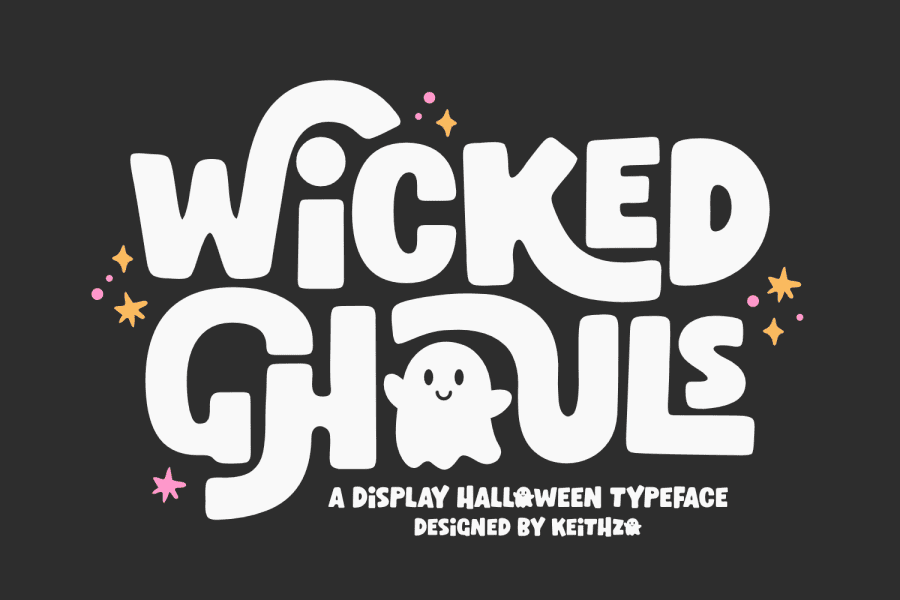 Cute Display Lettering Wicked Ghouls Font · 1001 Fonts
