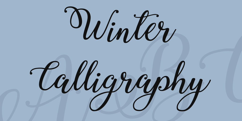 Winter Calligraphy illustration 2