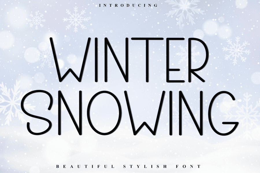 Snowfont Winter Snowing Font · 1001 Fonts