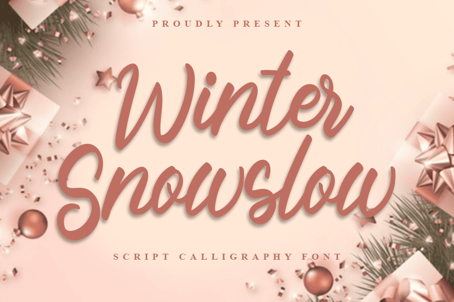 First Snow Script Font Winter Snowslow Font · 1001 Fonts