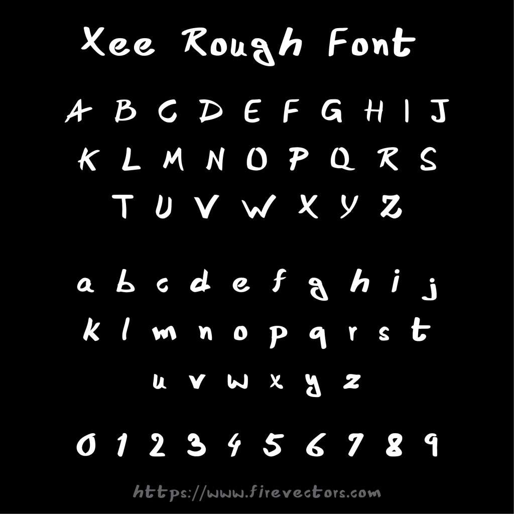 Xee Rough Font illustration 1