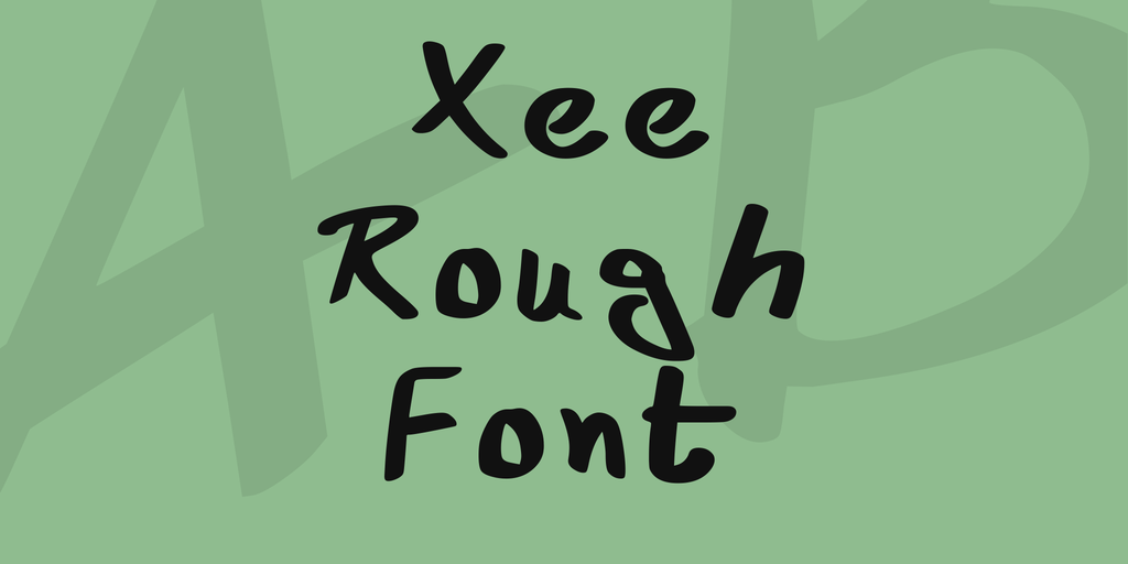 Xee Rough Font illustration 2