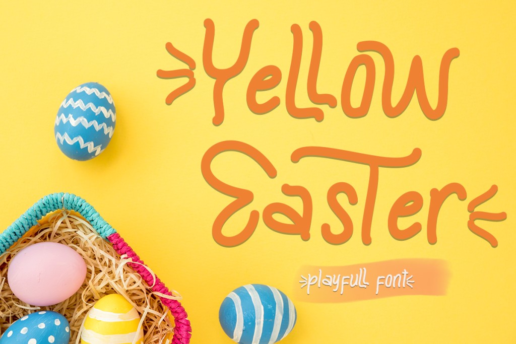 Yellow Easter illustration 2