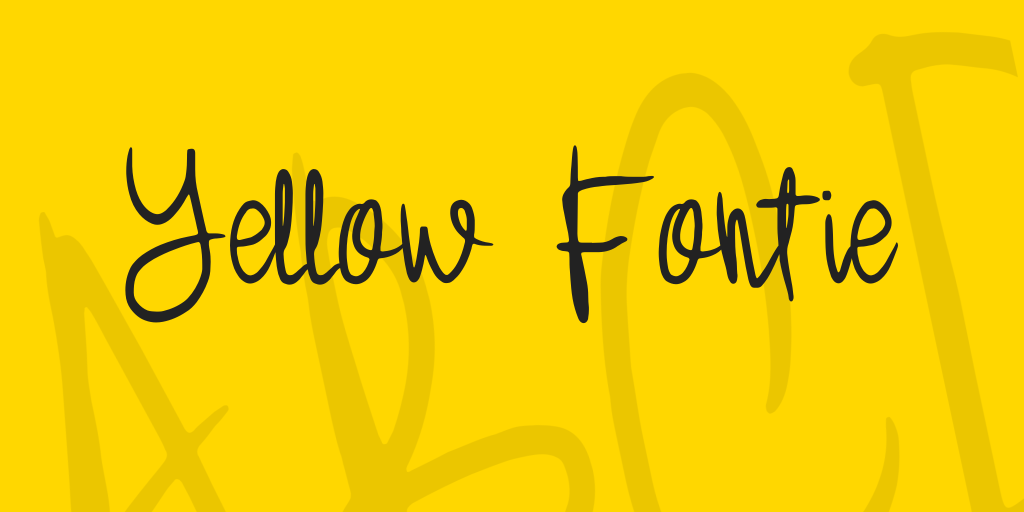 Yellow Fontie illustration 2