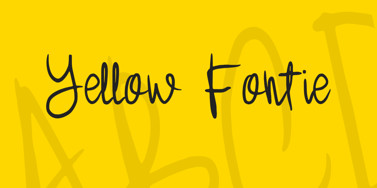 Yellow Fontie Font · 1001 Fonts