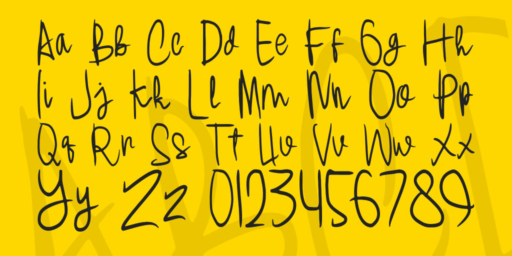 Yellow Fontie illustration 5
