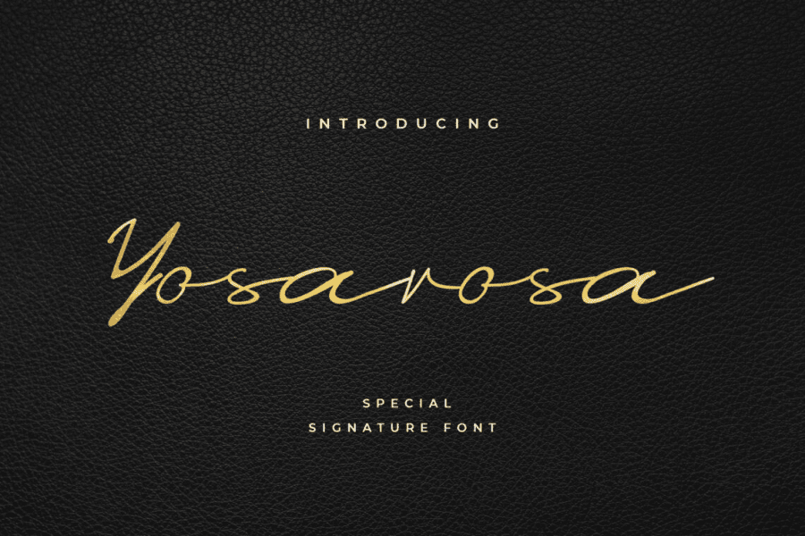 Yosarosa Cursive Tattoo Font · 1001 Fonts