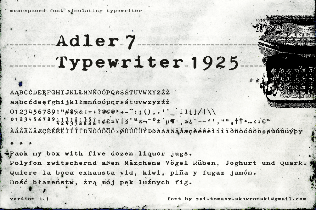 zai Adler 7 Typewriter 1925 illustration 1