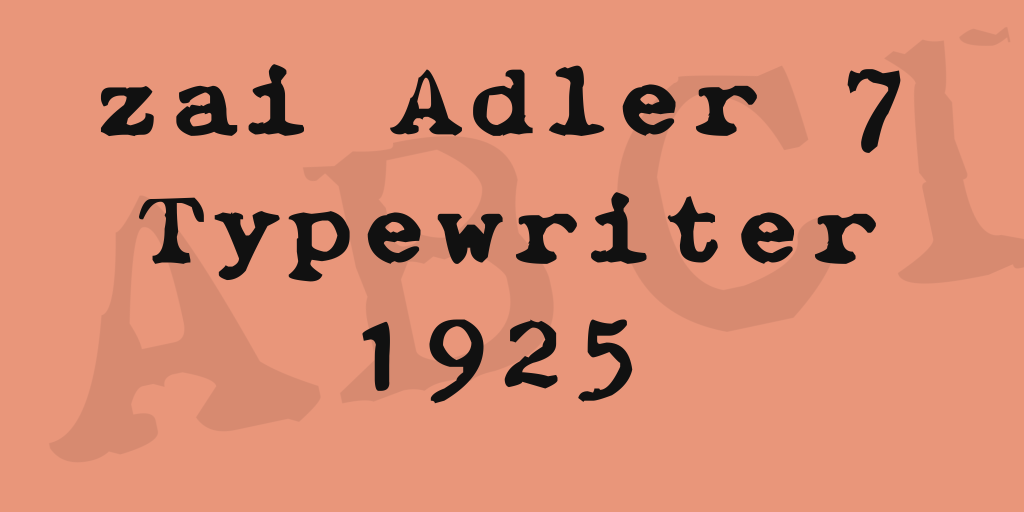 zai Adler 7 Typewriter 1925 illustration 2