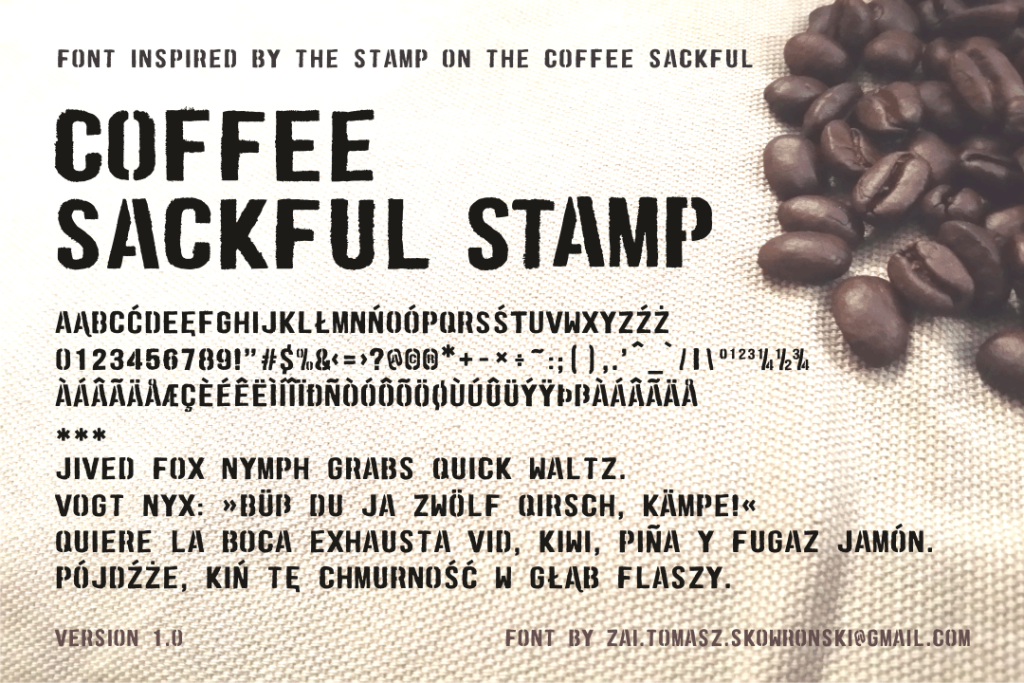 zai Coffee Sackful Stamp illustration 1