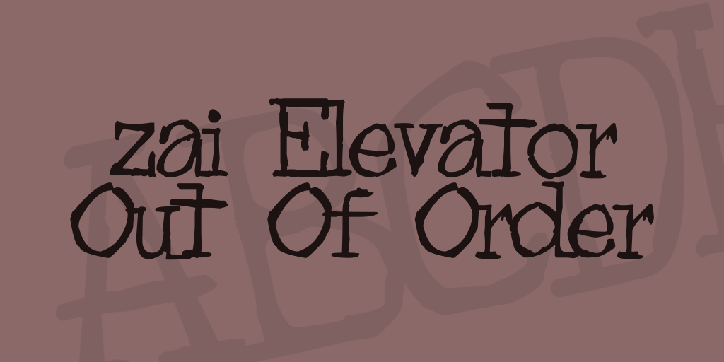 zai Elevator Out Of Order illustration 2