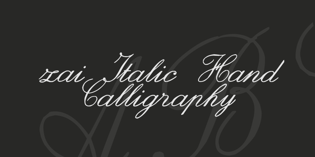 zai Italic Hand Calligraphy illustration 2
