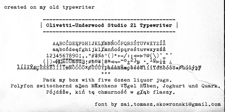 zai Olivetti-Underwood Studio 21 Typewriter illustration 1