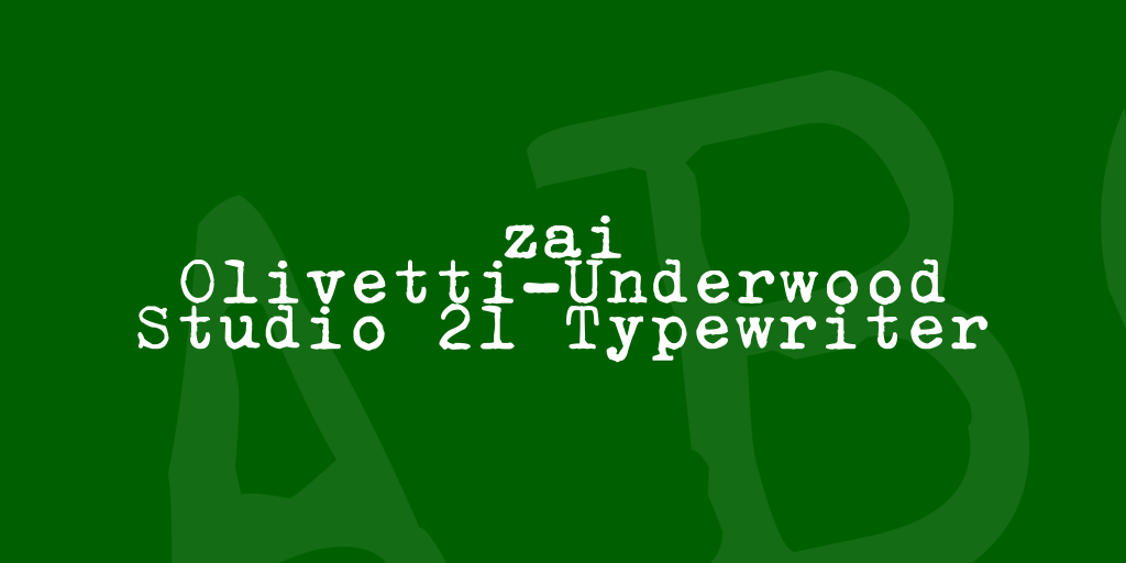 zai Olivetti-Underwood Studio 21 Typewriter illustration 2