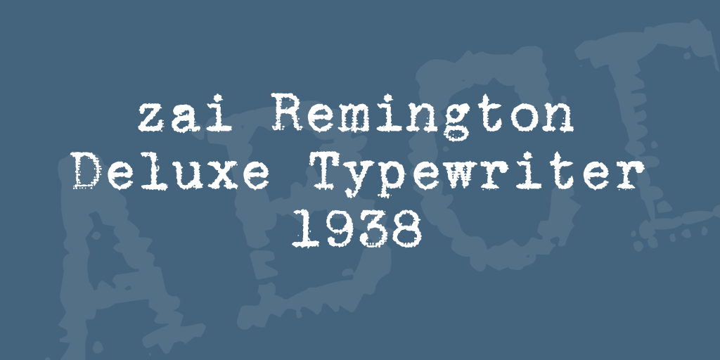 zai Remington Deluxe Typewriter 1938 illustration 2