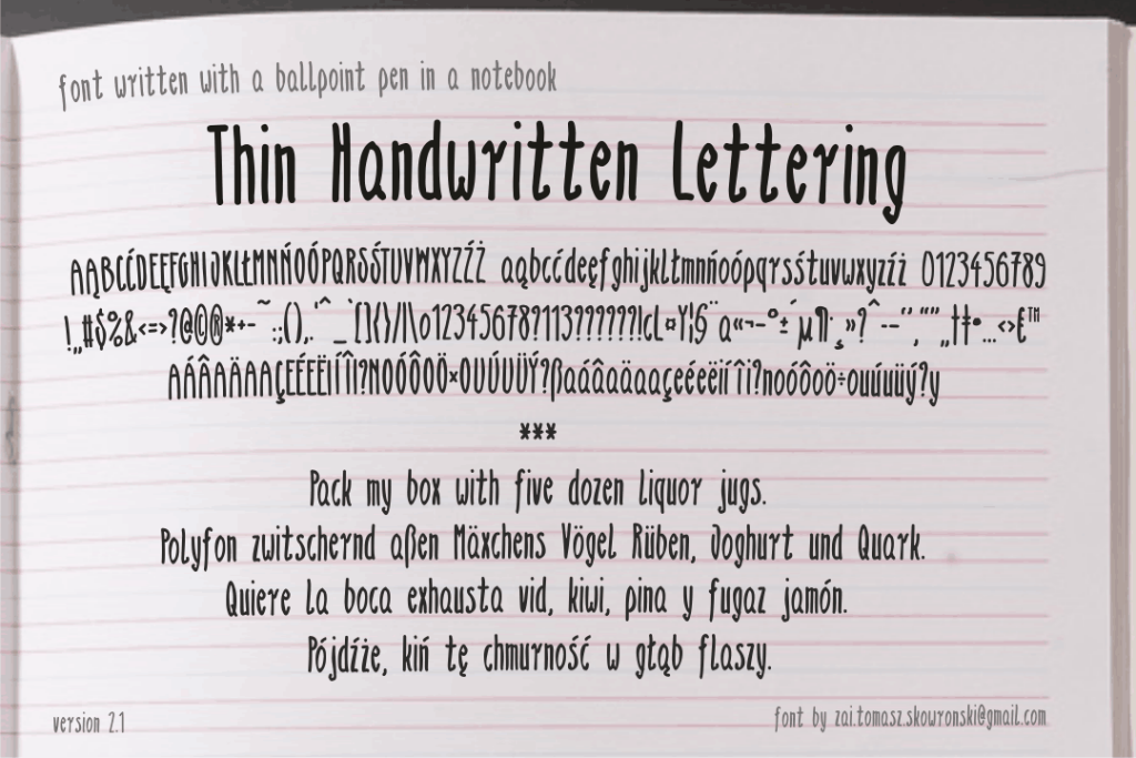 zai Thin Handwritten Lettering illustration 2