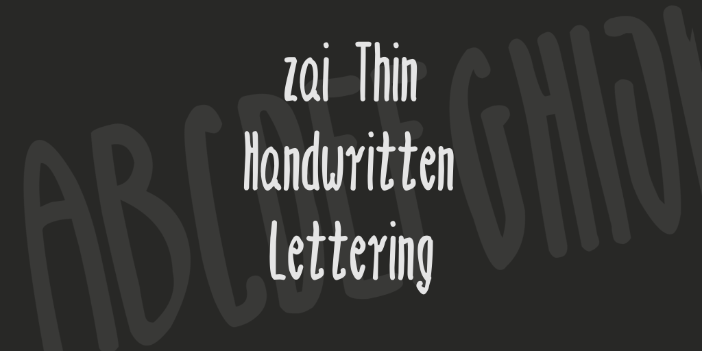 zai Thin Handwritten Lettering illustration 3