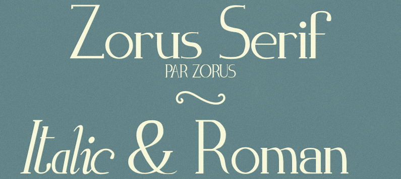 Zorus Serif illustration 2